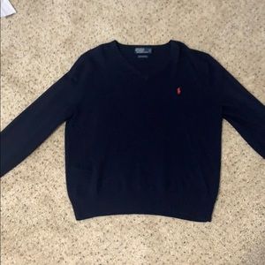 Ralph Lauren V-neck pullover sweater (navy blue )